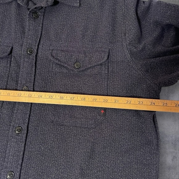Huckberry Relwen Soft Brushed Utility Workshirt in Navy Tweed  Mens 2XL Rugged - Picture 4 of 6
